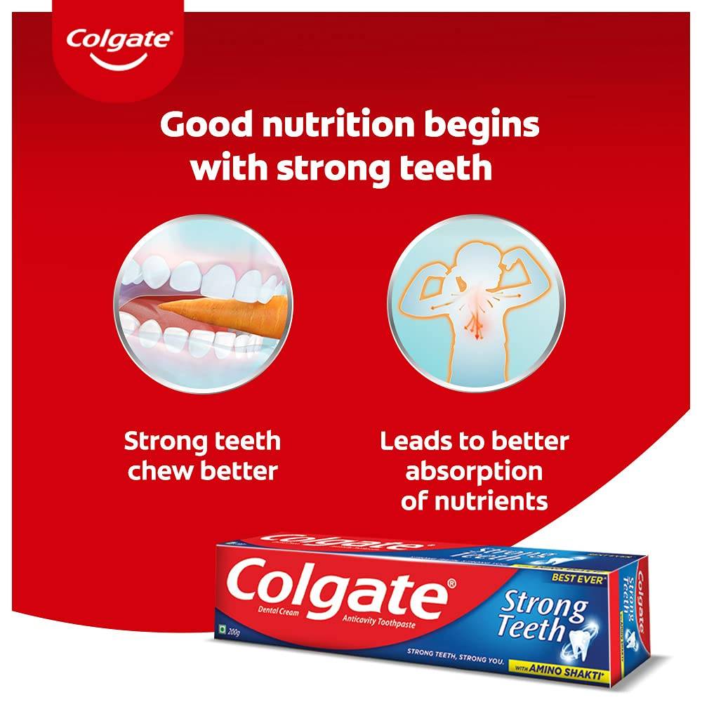 Colgate Strong Teeth Cavity Protection Toothpaste-2*200g+100g - Esail e ...